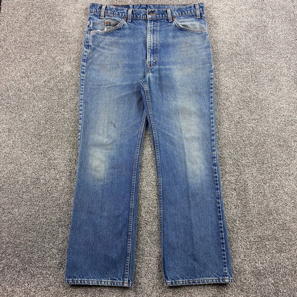Vintage Levi's‎ 517 Jeans Mens 36x30 Blue Cotton Boot Cut Denim Orange Tab USA
